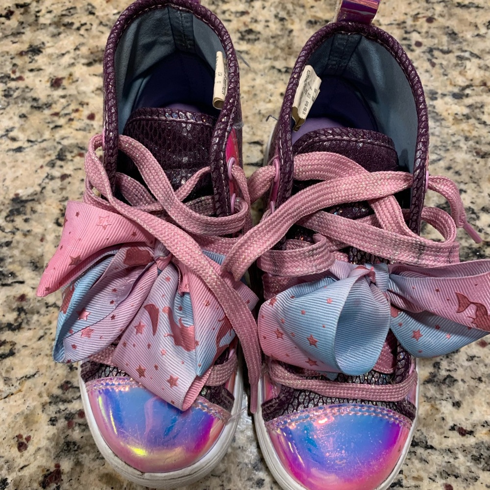 JoJo Siwa Pink and Blue Star Bow Sneakers